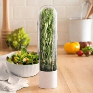 Kitchen Herb Saver Keeper Cup Fresh Produce Refrigerator Herbs Storage Container